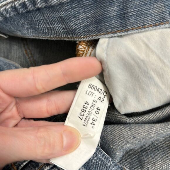 Jules Jeans button fly lightly distressed low rise straight - Picture 4 of 7